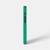 Coque iPhone 12 Mini Monogramme Moderne Vert Bleu et Noir (Côté gauche)