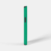 Coque iPhone 12 Mini Monogramme Moderne Vert Bleu et Noir (Côté droit)