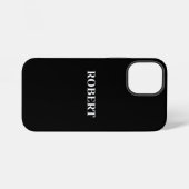 Coque iPhone 12 Mini Monogramme Nom personnalisable (Verso Horizontal)