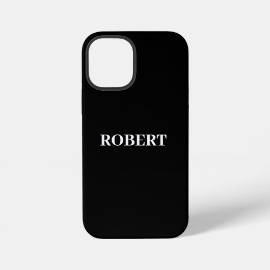 Coque iPhone 12 Mini Monogramme Nom personnalisable (Verso)