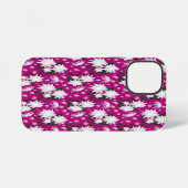 Coque iPhone 12 Mini Motif botanique élégant à fleurs blanches (Verso Horizontal)