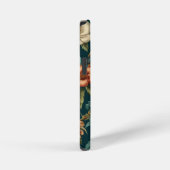 Coque iPhone 12 Mini Motif botanique monogramme vintage d'oiseaux flora (Côté droit)