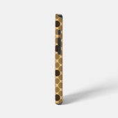 Coque iPhone 12 Mini Motif Brun Géométrique avec Cercles (Côté gauche)