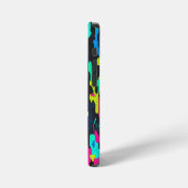Coque iPhone 12 Mini Motif de camouflage néon (Côté gauche)