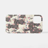 Coque iPhone 12 Mini Motif de chats blancs et gris (Verso Horizontal)