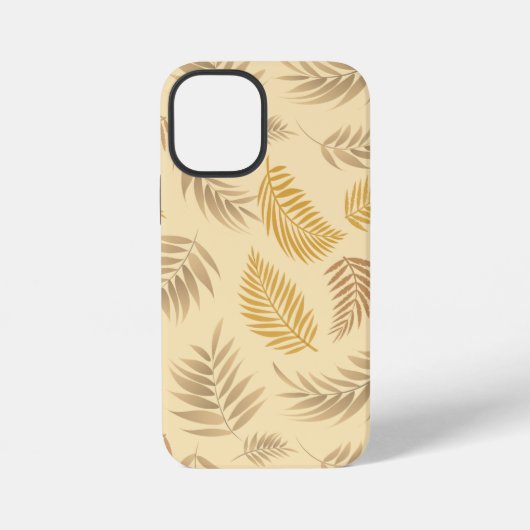 Coque iPhone 12 Mini Motif de feuilles tropicales 6 (Verso)