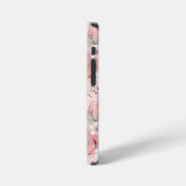 Coque iPhone 12 Mini Motif de fleurs Sakura rose (Côté gauche)