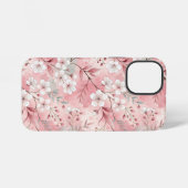Coque iPhone 12 Mini Motif de fleurs Sakura rose (Verso Horizontal)