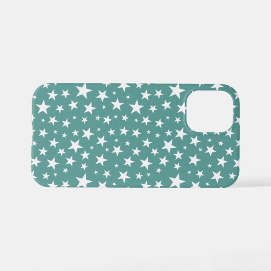 Coque iPhone 12 Mini Motif de répétition Star (Verso Horizontal)