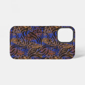 Coque iPhone 12 Mini Motif d'impression Leopard et Zebra (Verso Horizontal)