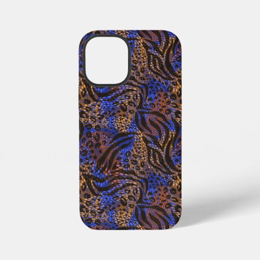 Coque iPhone 12 Mini Motif d'impression Leopard et Zebra (Verso)