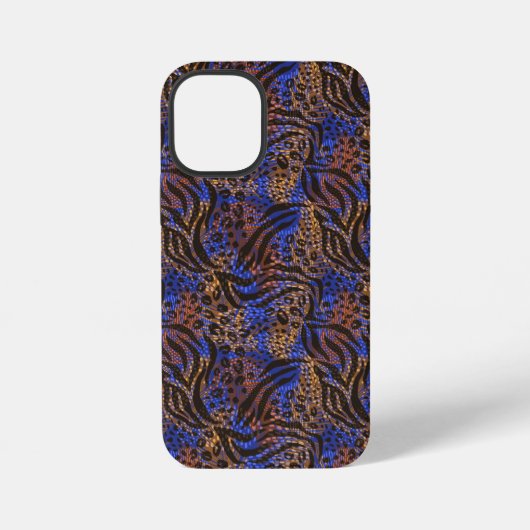 Coque iPhone 12 Mini Motif d'impression Leopard et Zebra (Verso)