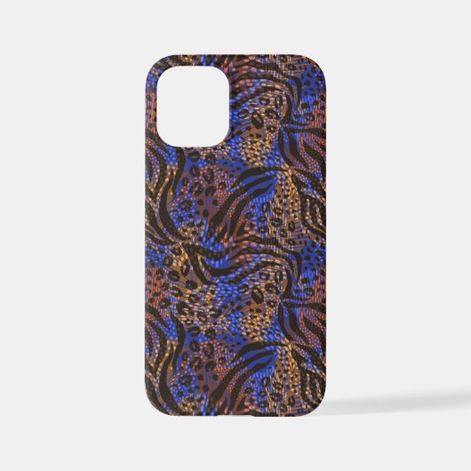 Coque iPhone 12 Mini Motif d'impression Leopard et Zebra (Verso)