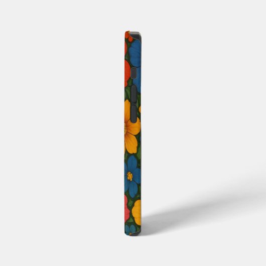 Coque iPhone 12 Mini Motif Fleur sauvage transparent (Côté gauche)