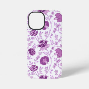 Coque iPhone 12 Mini Motif floral jacobéen grand motif roses sur fond b