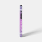 Coque iPhone 12 Mini Motif Keffiyeh Dégradé Violet Moderne (Côté gauche)