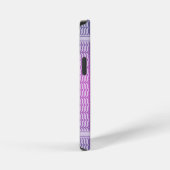 Coque iPhone 12 Mini Motif Keffiyeh Dégradé Violet Moderne (Côté droit)