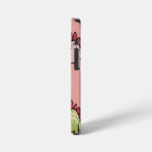 Coque iPhone 12 Mini Motif transparent de dinosaure mignon (Côté gauche)