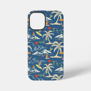 Coque iPhone 12 Mini Motif Tropical Surf Rétro