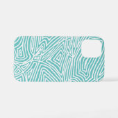 Coque iPhone 12 Mini Motif turquoise (Verso Horizontal)