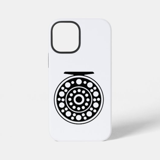 Coque iPhone 12 Mini Moulinet de pêche à la mouche (Verso)