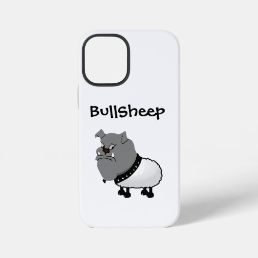 Coque iPhone 12 Mini Mouton Fou Drôle (Verso)