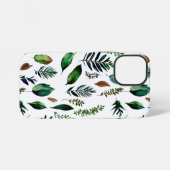 Coque iPhone 12 Mini Nature botanique du feuillage vert (Verso Horizontal)
