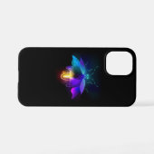 Coque iPhone 12 Mini Neon Firefly sur noir (Verso Horizontal)