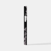 Coque iPhone 12 Mini noir rose et blanc abstrait (Côté droit)