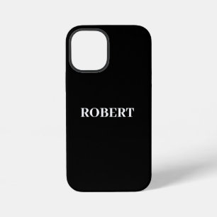 Coque iPhone 12 Mini Nom de monogramme changeable personnalisation