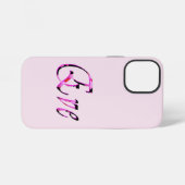 Coque iPhone 12 Mini Nom Eve Floral Rose (Verso Horizontal)