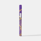 Coque iPhone 12 Mini Nom monogrammé pailleté élégant (Côté droit)