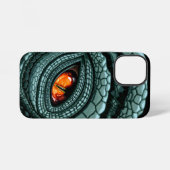 Coque iPhone 12 Mini Œil de prédateur reptile primal (Verso Horizontal)