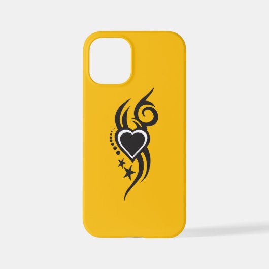 Coque iPhone 12 Mini Ornamental Floral Heart Tattoo (Verso)