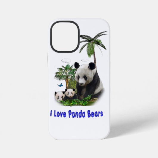 Coque iPhone 12 Mini Panda Bears (Verso)