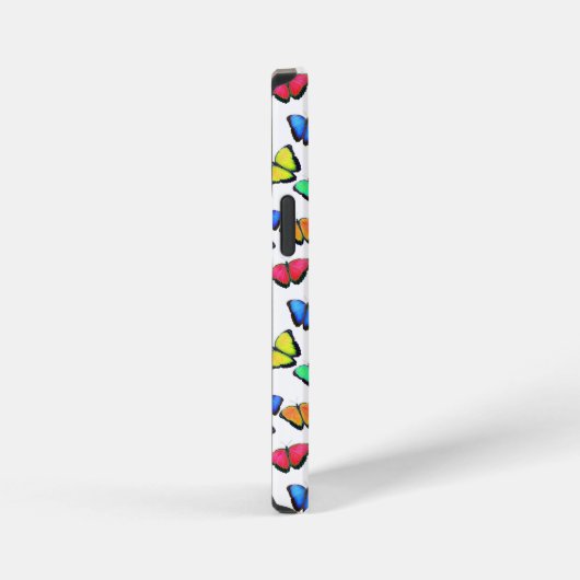 Coque iPhone 12 Mini Papillon arc-en-ciel (Côté droit)