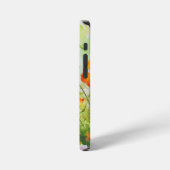 Coque iPhone 12 Mini Papillon Bleu Orange Ailes (Côté gauche)