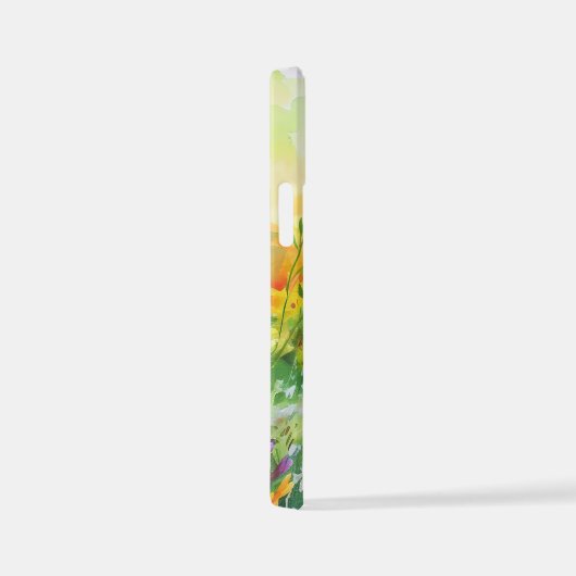 Coque iPhone 12 Mini Papillon Bleu Orange ailes (Côté droit)