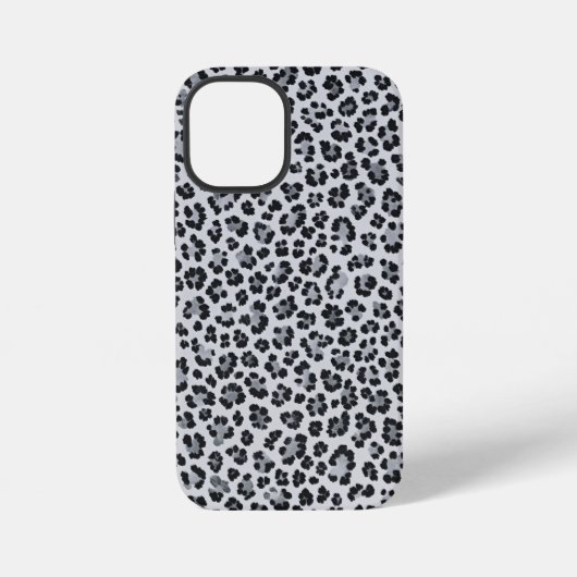 Coque iPhone 12 Mini Pattern Leopard Print Gray (Verso)