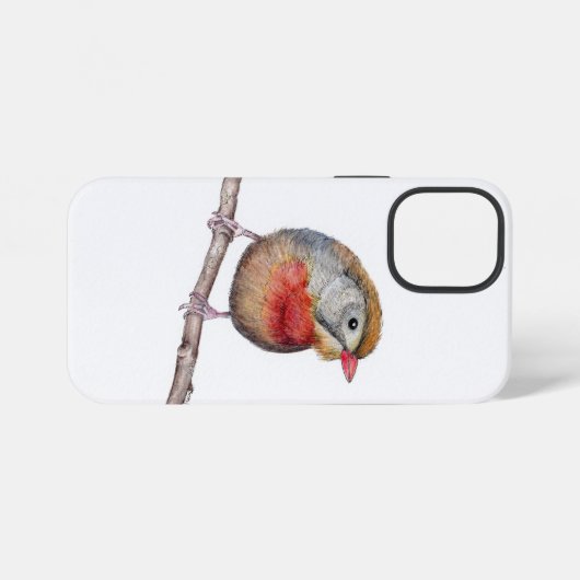 Coque iPhone 12 Mini Pekin Robin Bird (Leiothrix lutea) (Verso Horizontal)