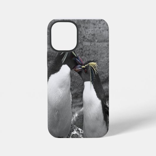 Coque iPhone 12 Mini Penguin Colour Splash (Verso)