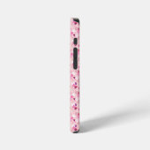 Coque iPhone 12 Mini Perles, Fleurs et Rose (Côté gauche)