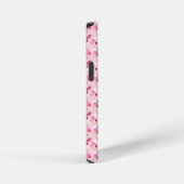 Coque iPhone 12 Mini Perles, Fleurs et Rose (Côté droit)