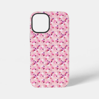 Coque iPhone 12 Mini Perles, Fleurs et Rose