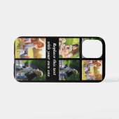 Coque iPhone 12 Mini Personnaliser le collage photo et le texte Coque-M (Verso Horizontal)
