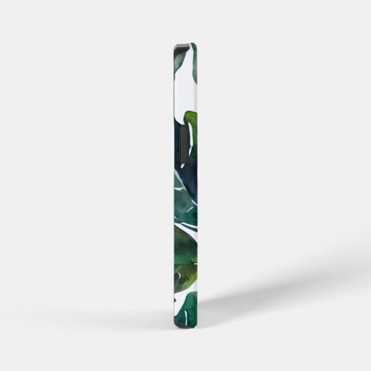 Coque iPhone 12 Mini Philodendron vert Feuille Foliage Botanique (Côté droit)