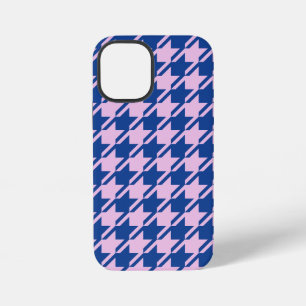 Coque iPhone 12 Mini Pied de fond rose+Motif bleu