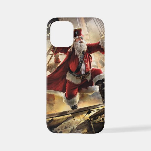 Coque iPhone 12 Mini Pirate Père Noël (Verso)