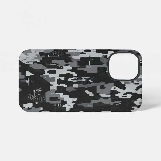 Coque iPhone 12 Mini Pixel Camo Stealth (Verso Horizontal)