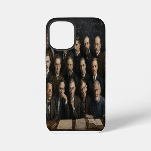 Coque iPhone 12 Mini Plus grands scientifiques Collage Tapis de souris (Verso)